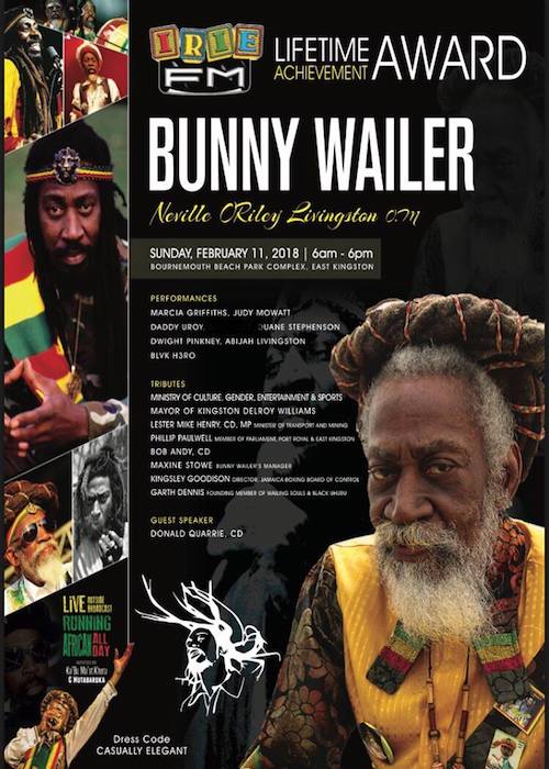 Bunny Wailer - Irie FM Lifetime Achievement Award 2018