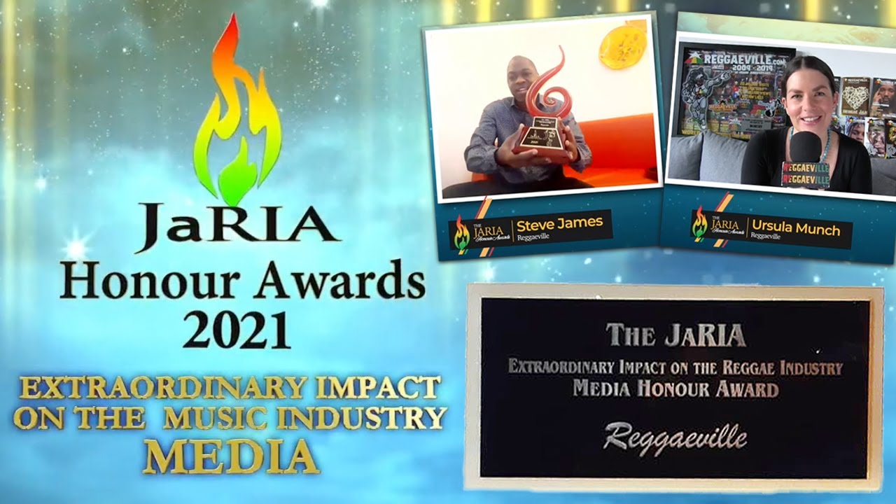 Reggaeville.com Wins JaRIA Honour Award 2021- Extraordinary Impact on the Music Industry 'NEW MEDIA' [7/5/2021]