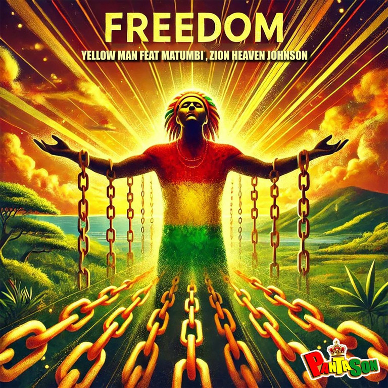 加LP Yellowman Reggae Freedom GLLN2006 Goldenlane CA /00267 Yellowman signed autographed Reggae Freedom vinyl LP record