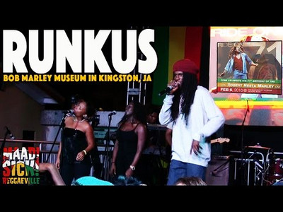 Runkus - Rain Start in Kingston, Jamaica @ Bob Marley's 71st Birthday Celebration