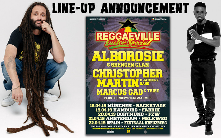 Alborosie, Christopher Martin & Marcus Gad @ Reggaeville Easter Special 2019