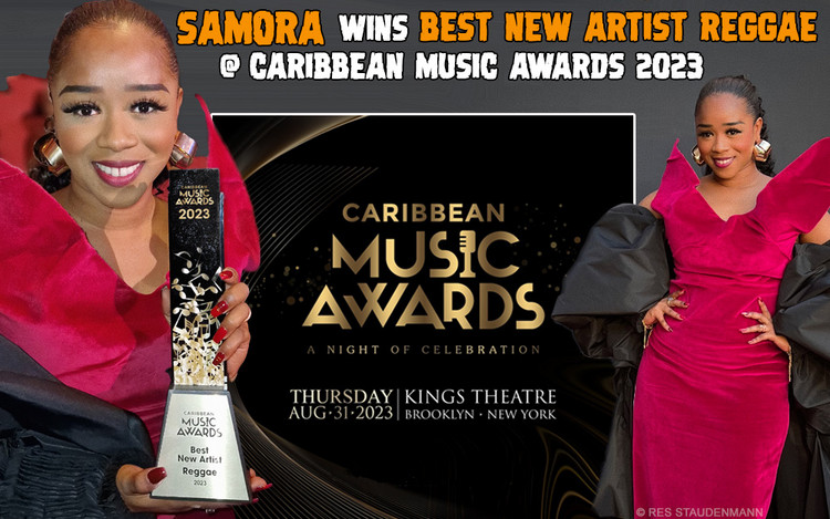 Samora Wins 'Best New Artist Reggae' @ Caribbean Music Awards 2023