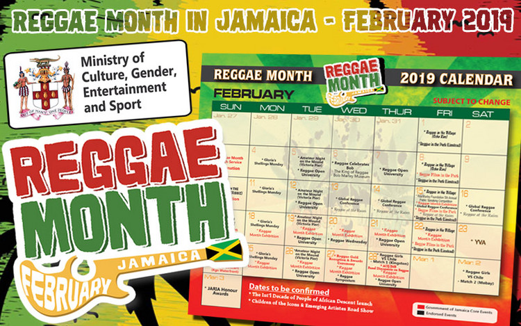 Reggae Month in Jamaica - February 2019
