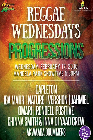 Reggae Wednesday - Progressions 2016