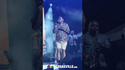 Beres Hammond with his Grandson Kingston in Miami, FL @ Best Of The Best 2025