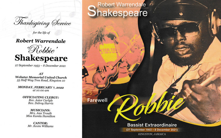 Robbie Shakespeare - Thanksgiving Service