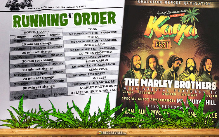 Kaya Fest 2017 - Running Order