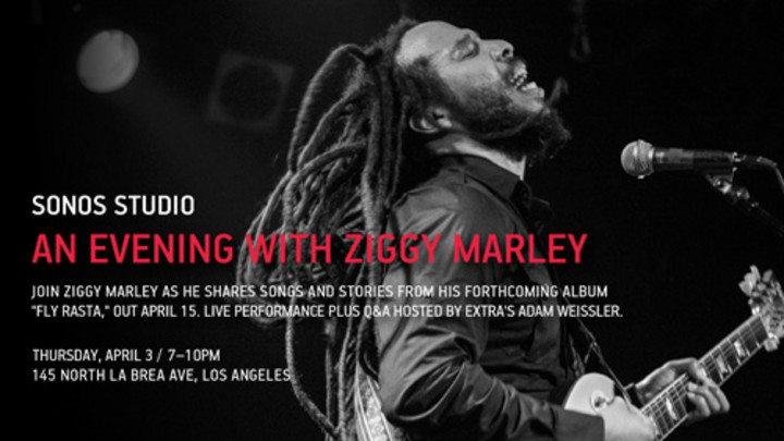 An Evening With Ziggy Marley @ Sonos Studio in Los Angeles [4/3/2014]