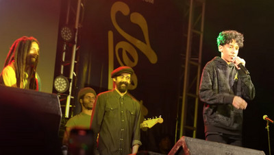 Damian 'Jr Gong' Marley and his son Elijah Marley @ Jo Mersa Marley Birthday Celebration