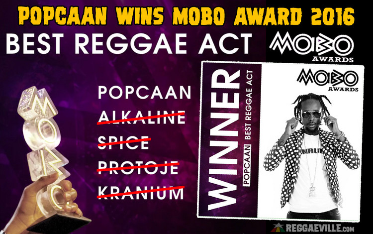 Popcaan wins Best Reggae Act @ MOBO Awards 2016