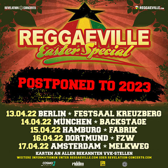Postponed: Reggaeville Easter Special - Amsterdam 2022