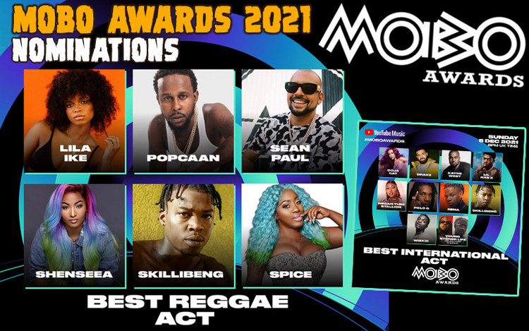 MOBO Awards 2021 Nomination for Lila Iké, Spice, Shenseea, Sean Paul, Popcaan & Skillibeng