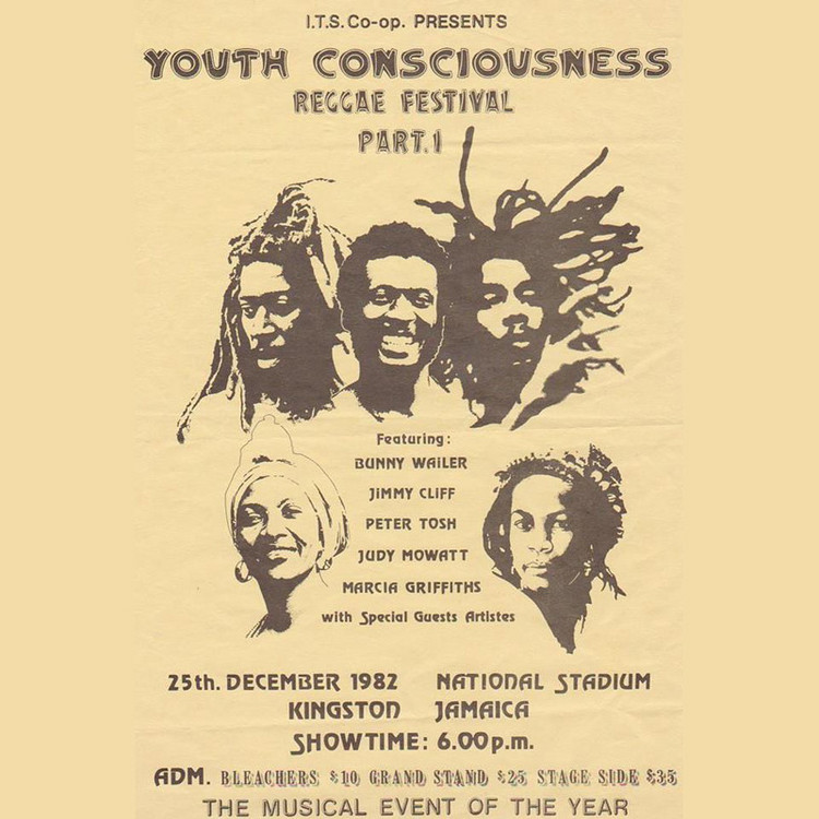 Bunny Wailer with Peter Tosh, Judy Mowatt & Jimmy Cliff @ Youth Consciousness Reggae Festival 1982