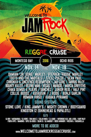 Welcome To Jamrock Reggae Cruise 2016