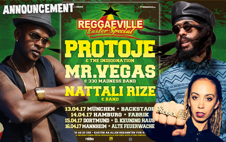 Protoje, Mr.Vegas & Nattali Rize @ Reggaeville Easter Special 2017