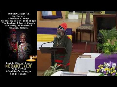 Capleton honors late manager Mrs Claudette Kemp