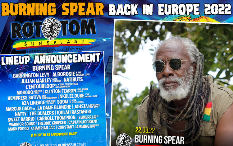 Burning Spear @ Rototom Sunsplash 2022 - Lineup Announcement