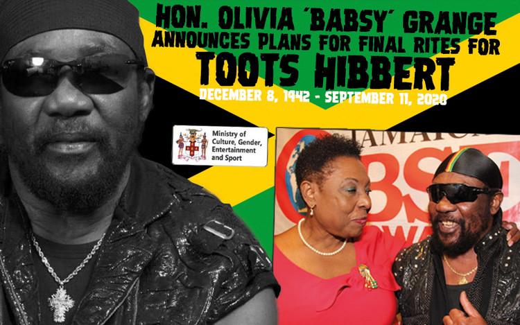 Grange Announces Plans For Final Rites For Toots Hibbert on Nov. 15, 2020