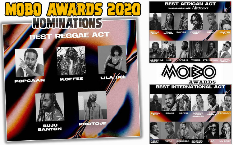 MOBO Awards 2020 Nominations... Koffee, Buju Banton, Protoje, Popcaan