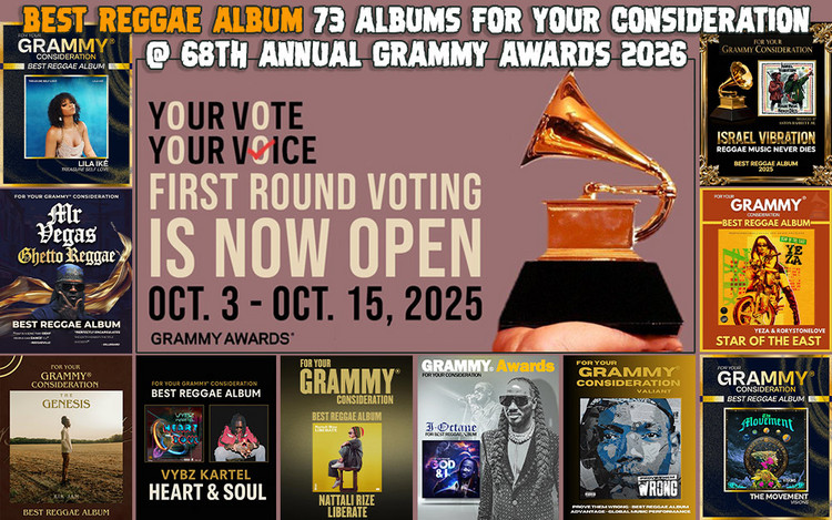 Best Reggae Album... 73 Albums For Your Consideration @ Grammy Awards 2026