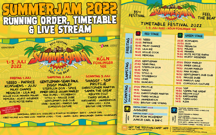 SummerJam 2022 - Running Order, Timetable & Live Stream