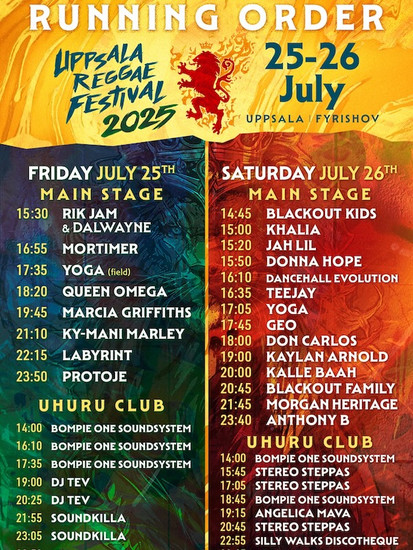 Uppsala Reggae Festival 2025