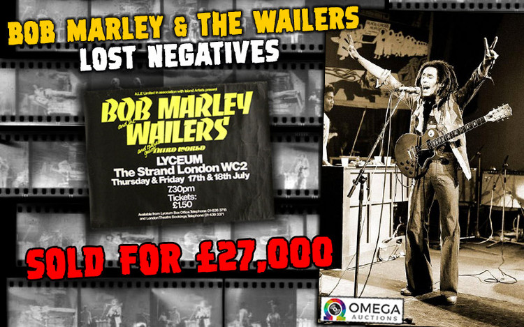 Lost Negatives - Bob Marley & The Wailers Photo Collection Auctioned for £27,0000