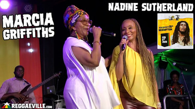 Marcia Griffiths & Nadine Sutherland @ Bob Marley 75th Earthstrong Celebration in Kingston, Jamaica