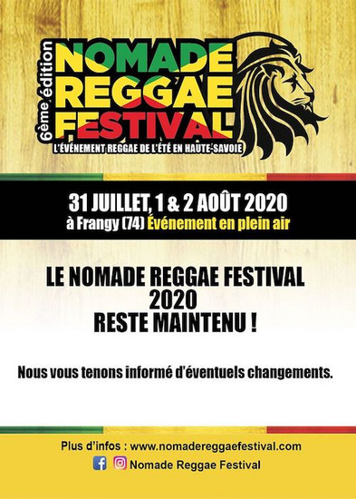 POSTPONED: Nomade Reggae Festival 2020