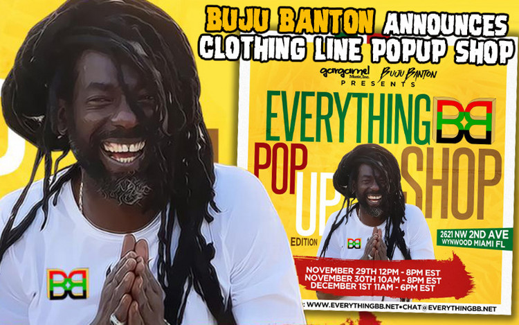 Buju Banton Announces Clothing Line PopUp Shop in Miami