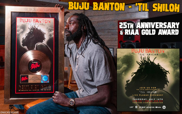 Buju Banton's 'Til Shiloh Album Certified RIAA GOLD & 25th Anniversary