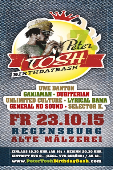 Peter Tosh Birthday Bash 2015