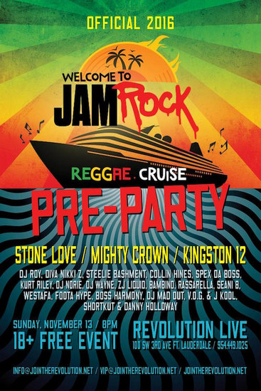 Welcome To Jamrock Reggae Cruise Pre-Party 2016
