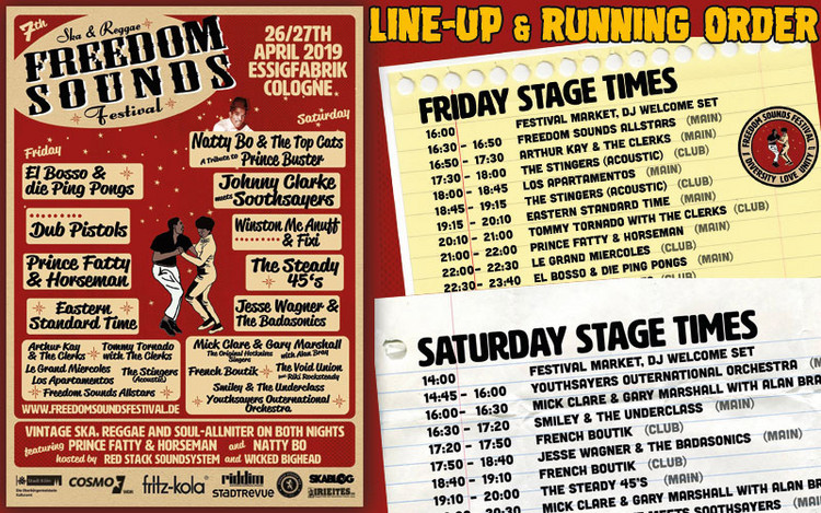 Freedom Sounds Festival 2019 - Line-Up & Running Order