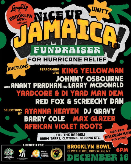 Nice Up Jamaica! Fundraiser for Hurricane Relief 2025