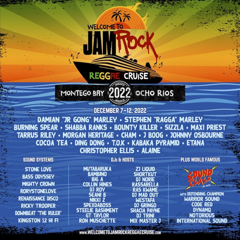 welcome to jamrock reggae cruise 2023 lineup