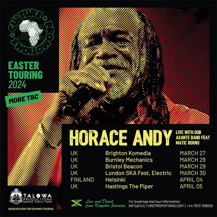 Horace Andy - Easter Touring Europe | March - April 2024