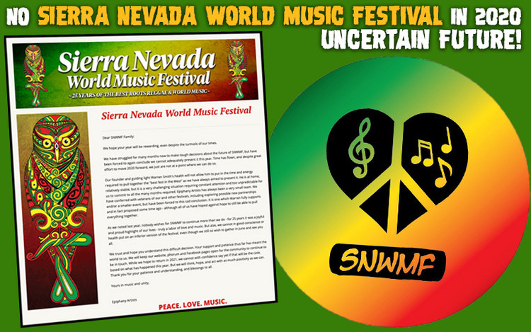 NO Sierra Nevada World Music Festival in 2020 - Uncertain Future!