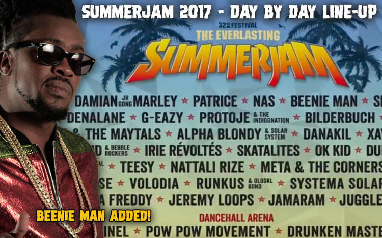 Beenie Man Added To SummerJam 2017 - Day by Day Line-Up Revealed!