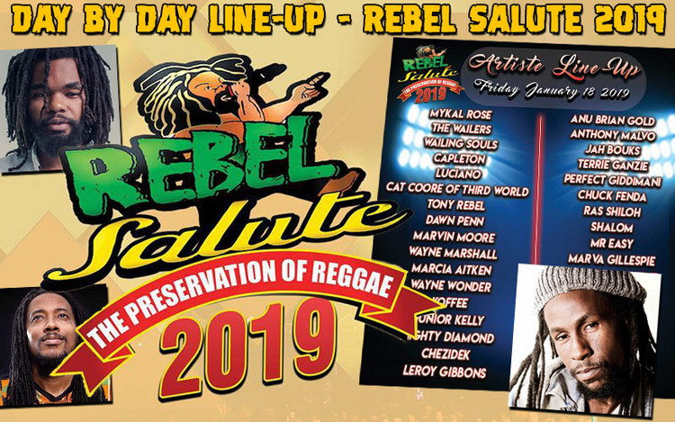 Jah Cure & Dre Island added to Rebel Salute 2019 - Line-Up by Day