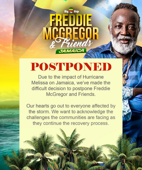 POSTPONED: Freddie McGregor & Friends 2026