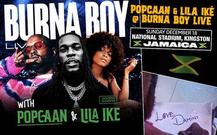 Popcaan & Lila Iké join Burna Boy Live in Kingston, Jamaica 2022