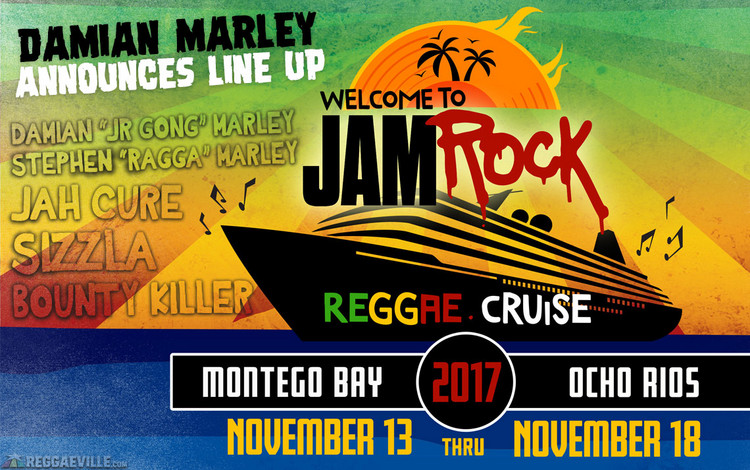 Damian Marley Announces Line-Up - Welcome to Jamrock Reggae Cruise 2017