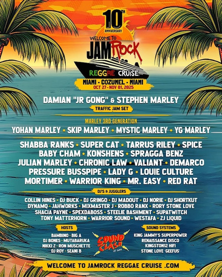 Welcome To Jamrock Reggae Cruise 2025