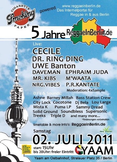 5 Jahre ReggaeInBerlin.de