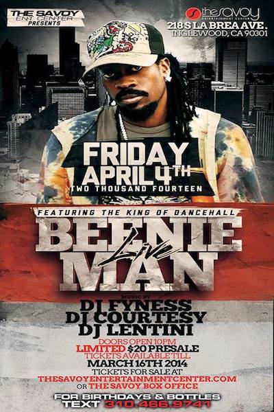 Beenie Man 4/4/2014