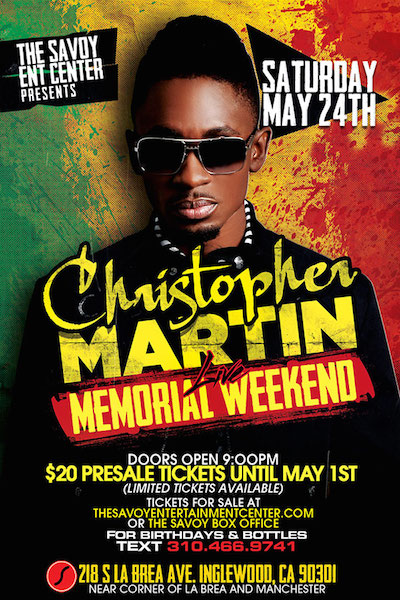 Christopher Martin 5/24/2014