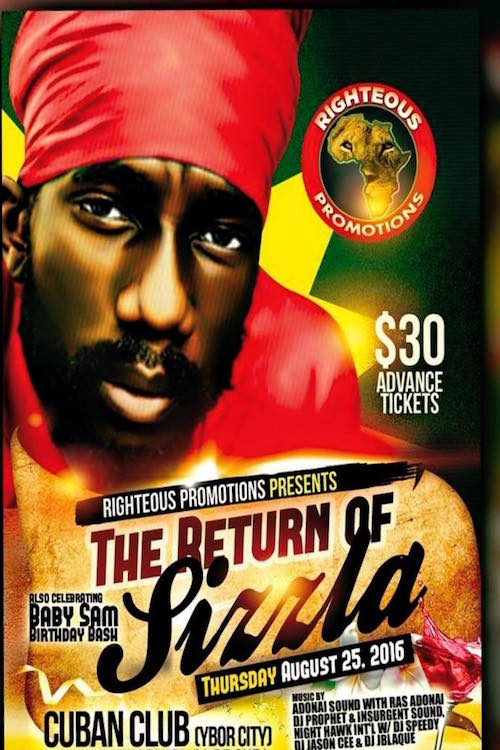 Sizzla 8/25/2016