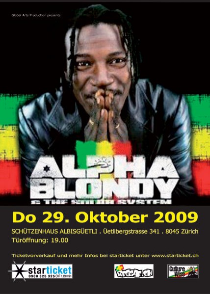 Alpha Blondy 10/29/2009