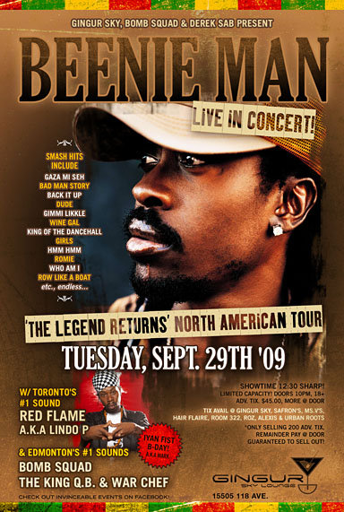 Beenie Man 9/29/2009